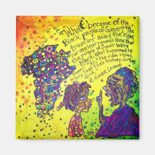 They Lost Their History 2 Inch Square Magnet