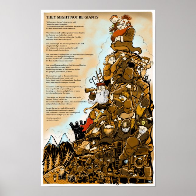 'They might not be giants' poem poster (Front)