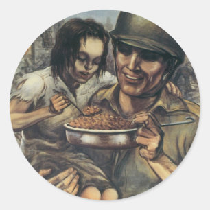 They Need Food ~ Plant More Beans Classic Round Sticker