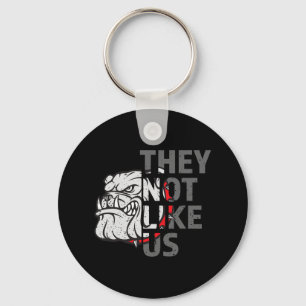 They Not Like Us Funny Bulldog American Football Key Ring