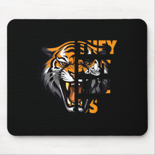 They Not Like Us Tigers Graphic Motivational Black Mouse Pad