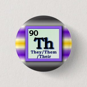 They -Periodic Table personal gender pronoun pin