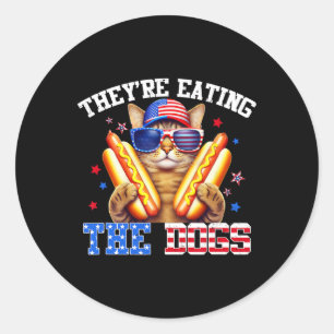 They’re Eating The Dogs And Cats Kamala Trump Deba Classic Round Sticker