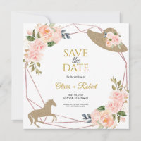 They’re Off to the Altar Derby Theme Save the Date