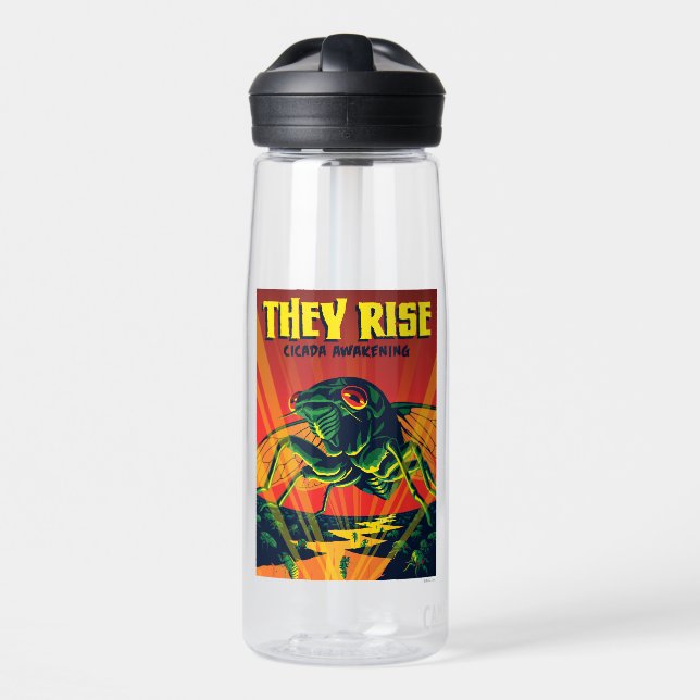 They Rise Cicada Awakening Water Bottle (Front)