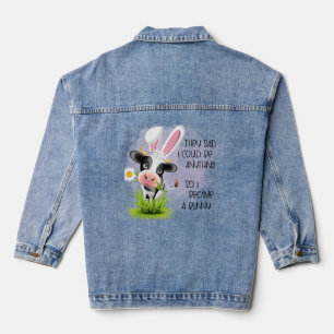 They Said I Can Be Anything So I became a Bunny  Denim Jacket