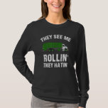 They See Me Rollin' They Hatin' Funny Garbage Truc T-Shirt<br><div class="desc">They See Me Rollin' They Hatin' Funny Garbage Truck Gift</div>