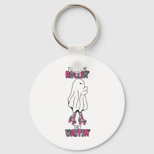 They see me rollin' they waitin' pink retro ghost key ring