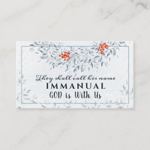 They shall call His name Immanuel, Christmas Business Card