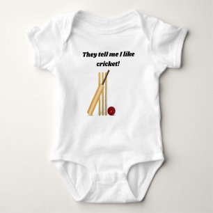 They Tell Me I Like Cricket Baby Bodysuit