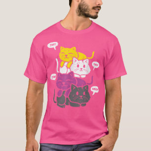They Their Them Meow Cats Pronouns Lgbtq Non-Binar T-Shirt
