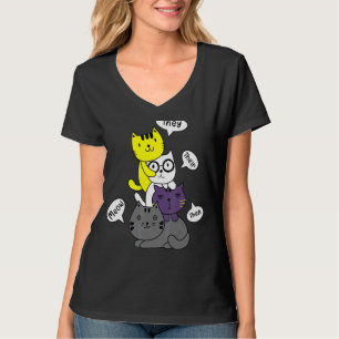 They Their Them Meow Cats Pronouns Lgbtq Nonbinary T-Shirt