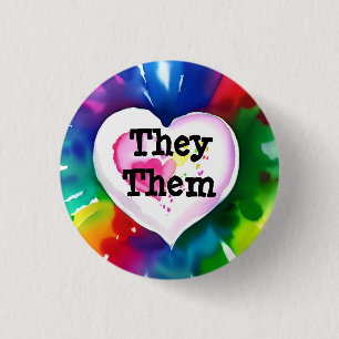 They / Them Customisable Pronoun Badge