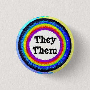 They / Them Customisable Pronoun Badge