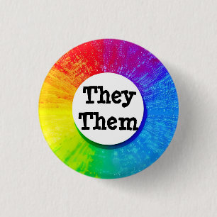 They / Them Customisable Pronoun Badge