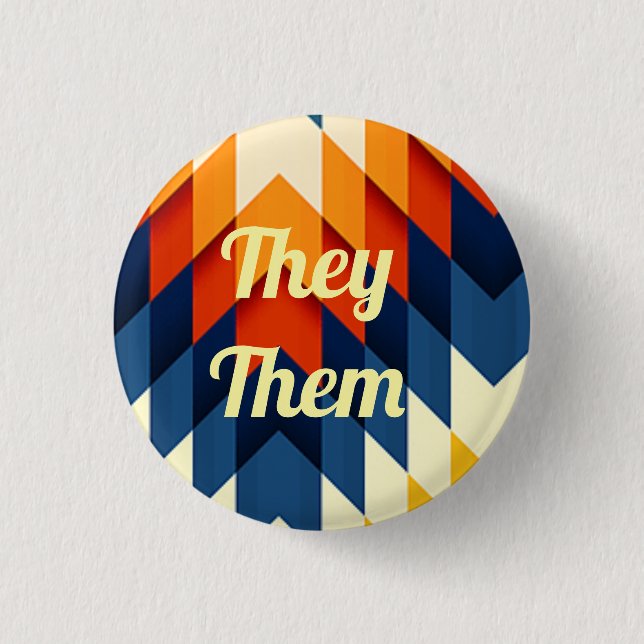 They/Them Gender Pronoun Pin (Front)
