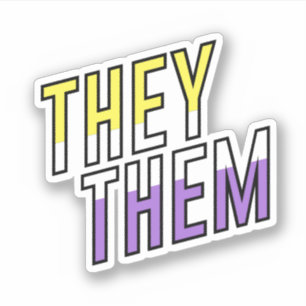 They Them Nonbinary Sticker