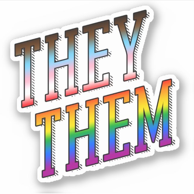 They/Them Progress Pride  (Front)