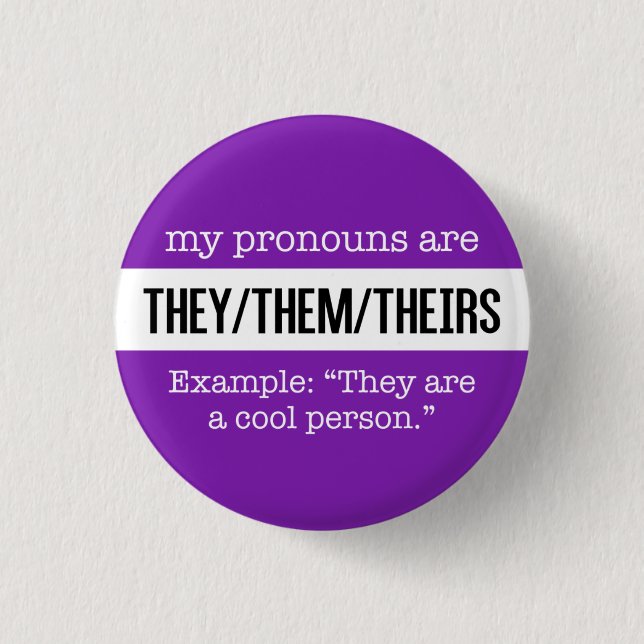 They/Them Pronouns – Gender Creative Flag 3 Cm Round Badge (Front)