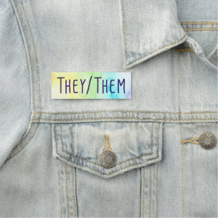 They Them Pronouns Name Tag