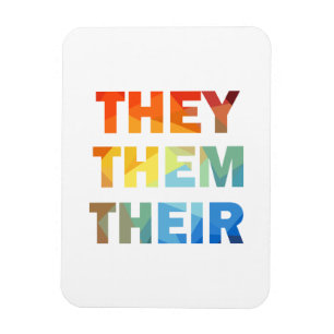 They Them Their Gender Pronouns Magnet
