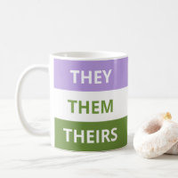 They/Them/Theirs Pronouns Genderqueer Classic Mug