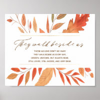 They Walk Beside Us Fall Leaves Wedding Memorial