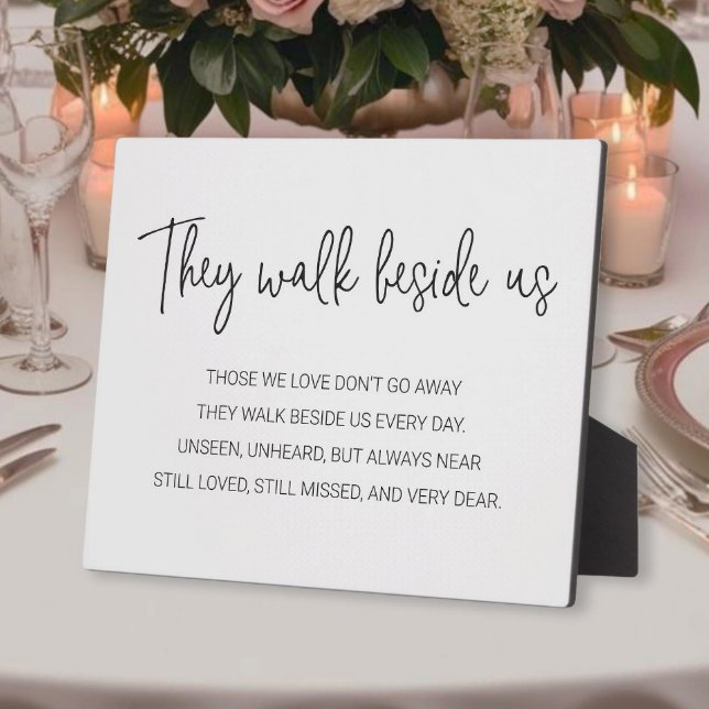 They Walk Beside Us Poem Memorial Wedding Plaque (Creator Uploaded)