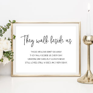 They Walk Beside Us Wedding Memorial Poem Poster
