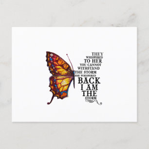 They Whispered Her You Cannot Withstand The Storm Holiday Postcard