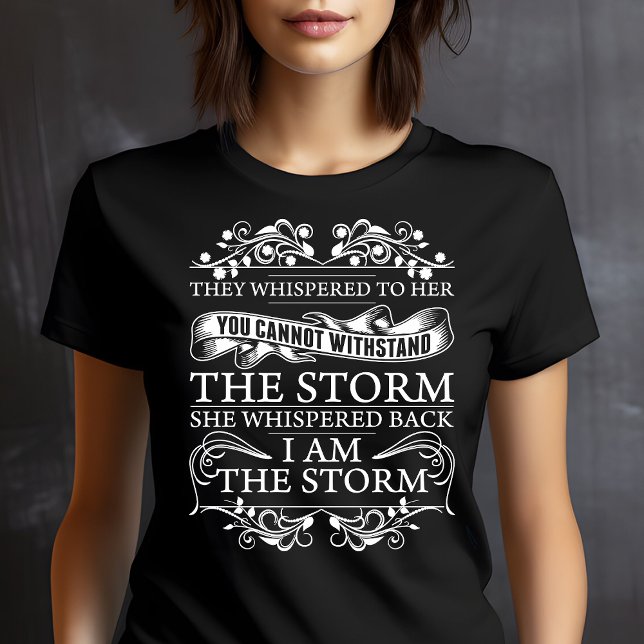 They Whispered To Her She Whispered I Am The Storm Tri-Blend Shirt (Creator Uploaded)