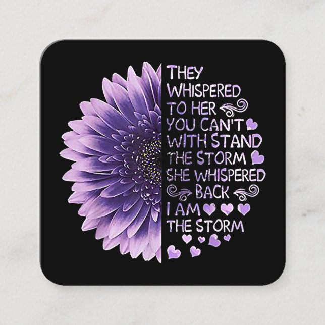 They Whispered To Her You Can't With Stand The Sto Square Business Card (Front)