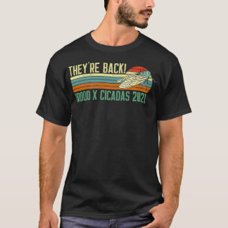 Theyre Back Brood X Cicadas 2021 Retro Sunset T-Shirt