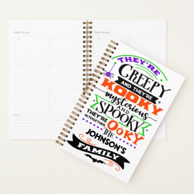 They're Creepy and They're Kooky Mysterious Spooky Planner (Display)