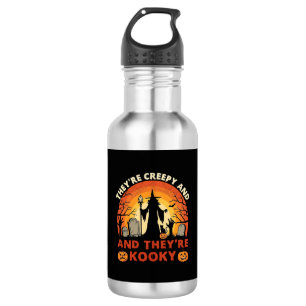 Theyre Creepy Kooky Halloween Witch Graveyard Pump 532 Ml Water Bottle