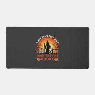 Theyre Creepy Kooky Halloween Witch Graveyard Pump Desk Mat
