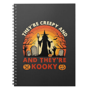 Theyre Creepy Kooky Halloween Witch Graveyard Pump Notebook