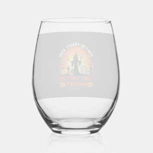 Theyre Creepy Kooky Halloween Witch Graveyard Pump Stemless Wine Glass