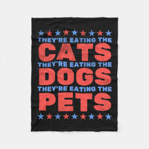 They're Eating The Dogs  Fleece Blanket