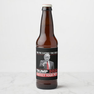 They're Eating The Dogs Trump 2024 Debate  Beer Bottle Label