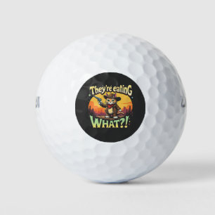 They're eating What Trump Election Cat Cowboy Golf Balls