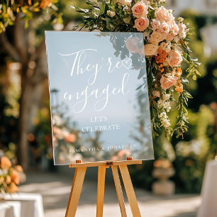They're engages welcome sign Modern engagement