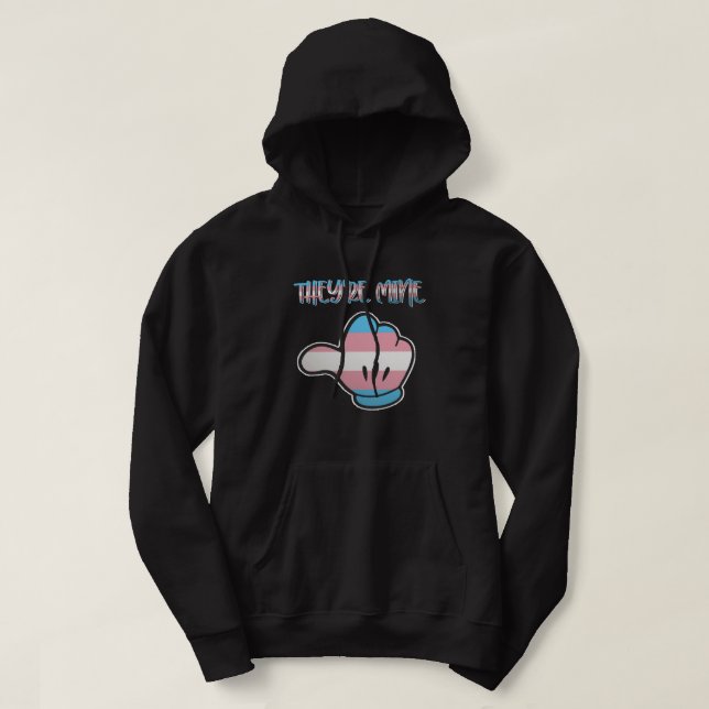 They're Mine LGBTQ Pride Valentines Day Hoodie (Design Front)