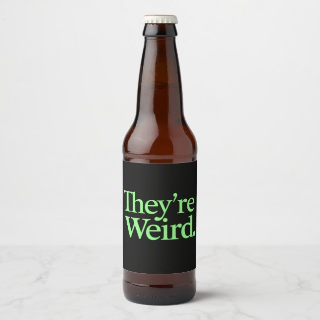 They're Weird 2024 Election President Harris Trump Beer Bottle Label (Front)