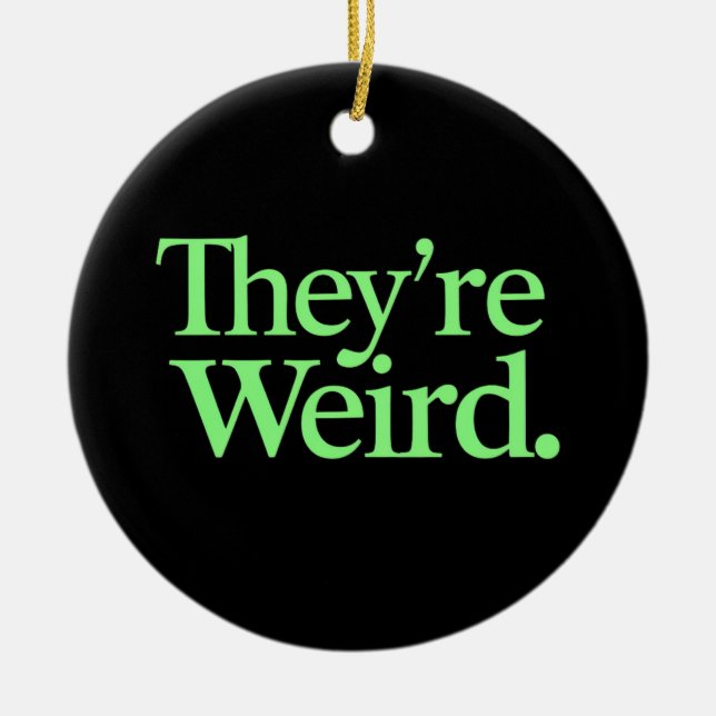 They're Weird 2024 Election President Harris Trump Ceramic Tree Decoration (Front)