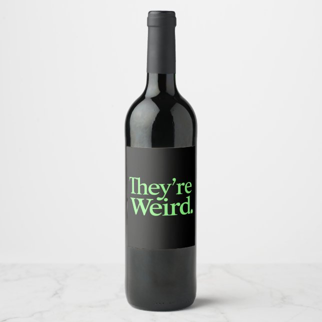 They're Weird 2024 Election President Harris Trump Wine Label (Front)