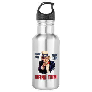 They're Your Public Lands Defend Them Uncle Sam 532 Ml Water Bottle