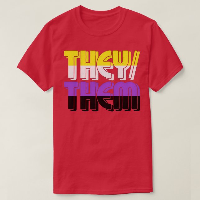 TheyThem Pronouns T-Shirt (Design Front)