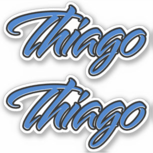 Thiago name blue sticker Sticker Sticker Sticker