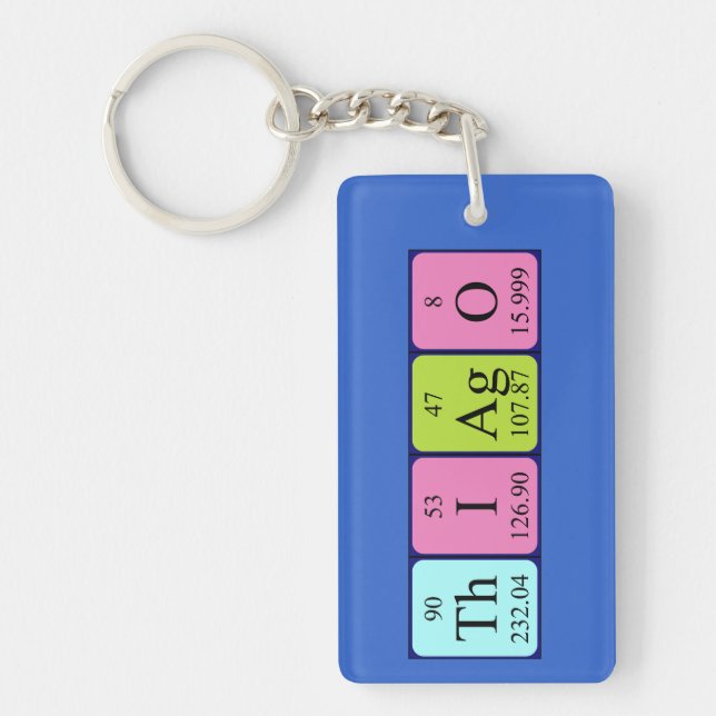 Thiago periodic table name keyring (Front)